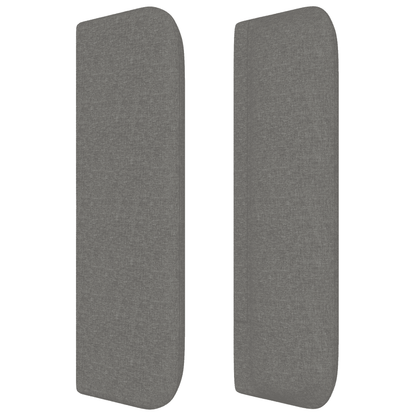 LED Kopfteil Dunkelgrau 163x16x78/88 cm Stoff