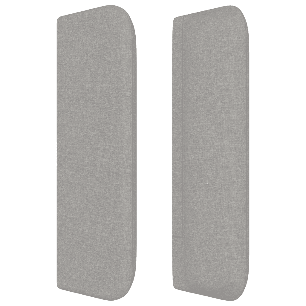 Boxspringbett mit Matratze Hellgrau 90x200 cm Stoff