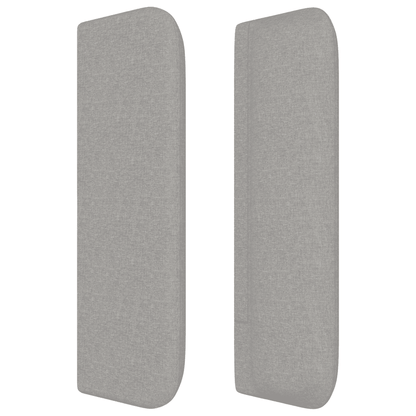 Boxspringbett mit Matratze Hellgrau 90x190 cm Stoff