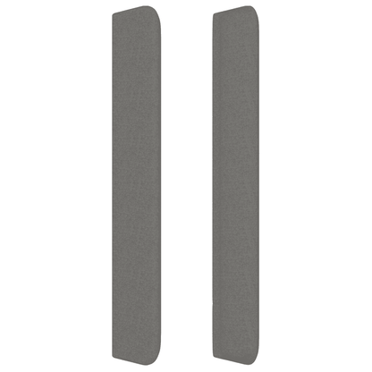 LED Kopfteil Dunkelgrau 83x16x118/128 cm Stoff