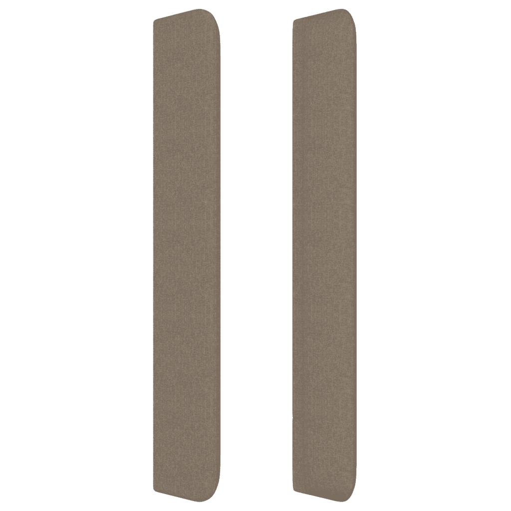 LED Kopfteil Taupe 183x16x118/128 cm Stoff