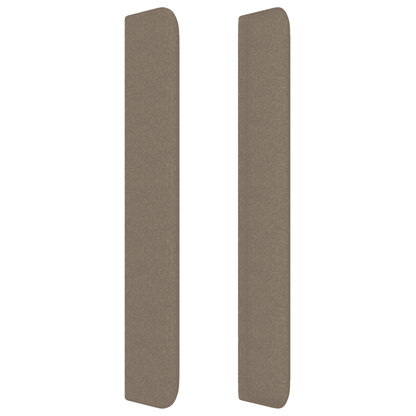 LED Kopfteil Taupe 103x16x118/128 cm Stoff