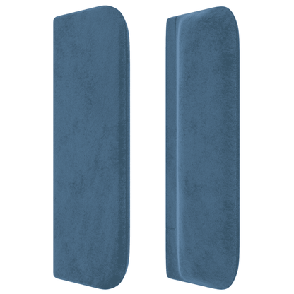 Boxspringbett mit Matratze Dunkelblau 180x200 cm Samt