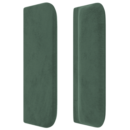 Boxspringbett mit Matratze Dunkelgrün 200x200 cm Samt