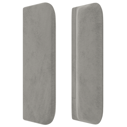 Boxspringbett mit Matratze Hellgrau 80x200 cm Samt
