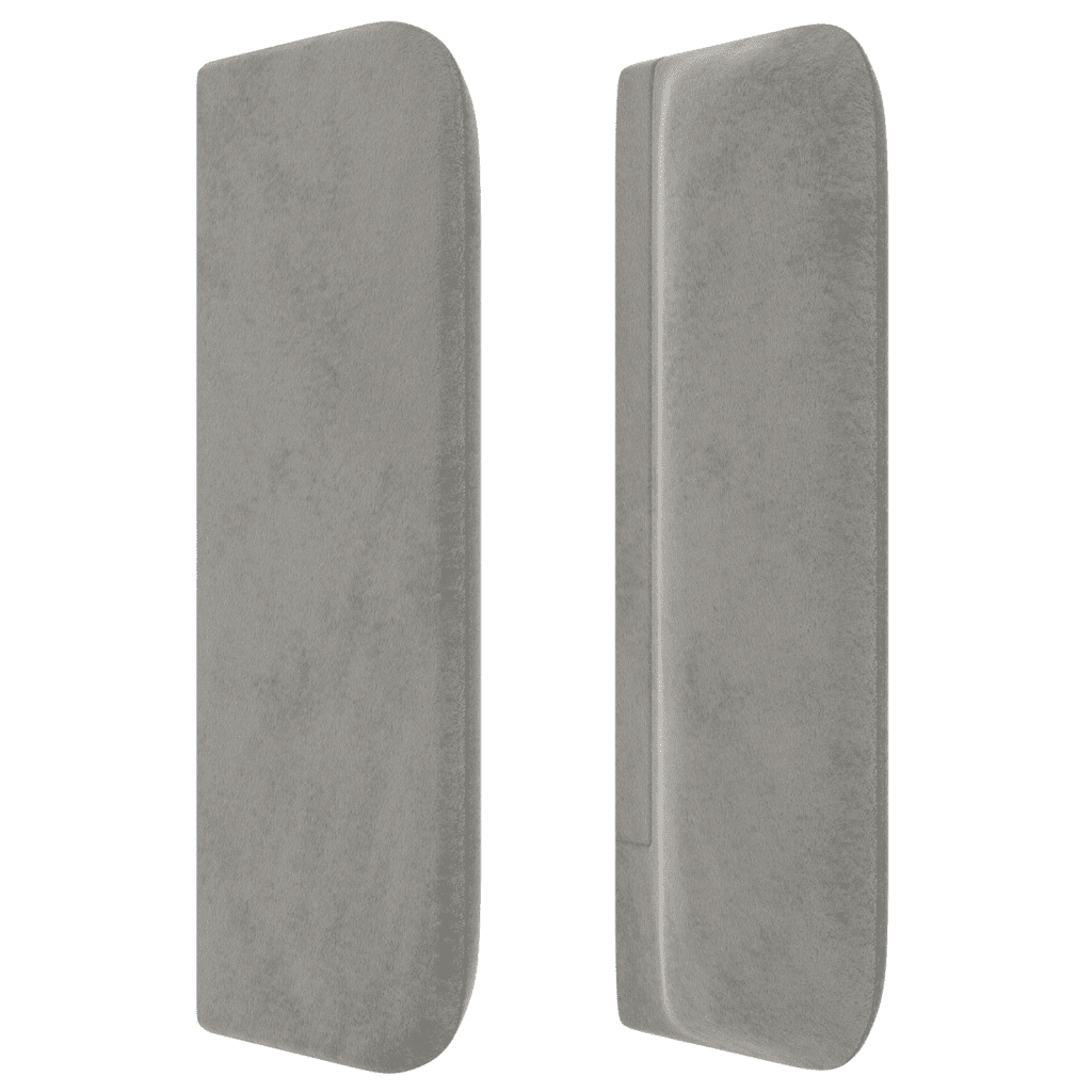 Boxspringbett mit Matratze Hellgrau 140x190 cm Samt