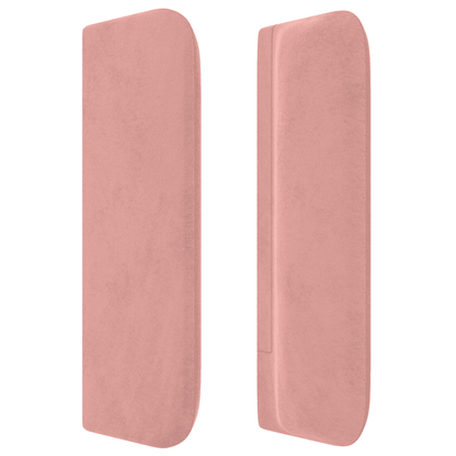 Boxspringbett mit Matratze Rosa 80x200 cm Samt