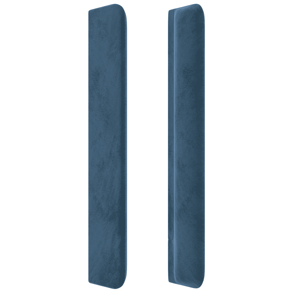 Boxspringbett mit Matratze Dunkelblau 90x190 cm Samt