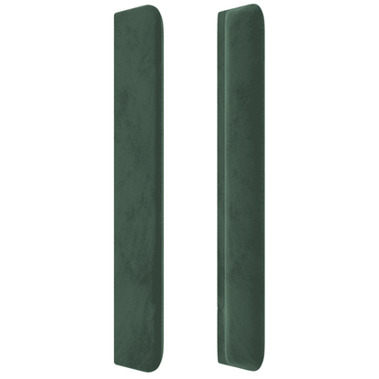 LED Kopfteil Dunkelgrün 83x16x118/128 cm Samt