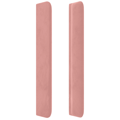 LED Kopfteil Rosa 103x16x118/128 cm Samt