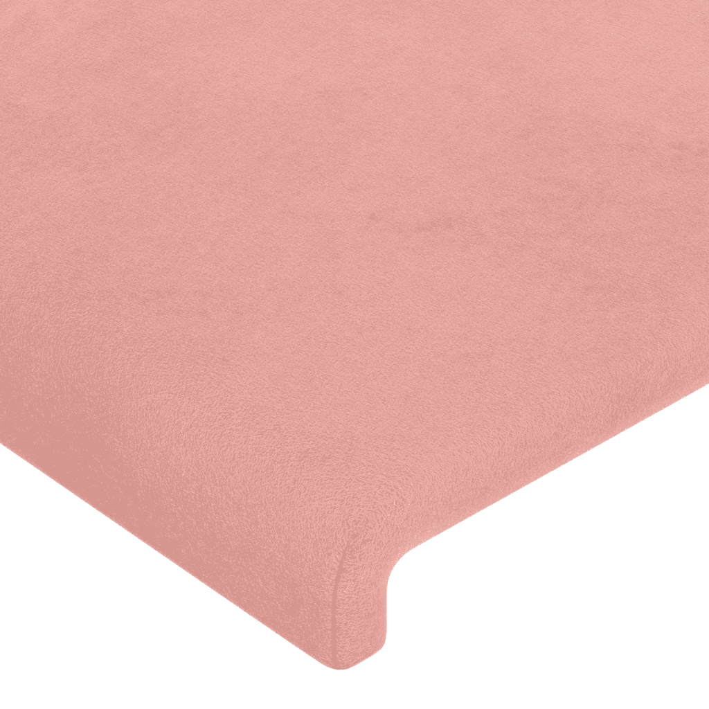 Boxspringbett mit Matratze Rosa 100x200 cm Samt