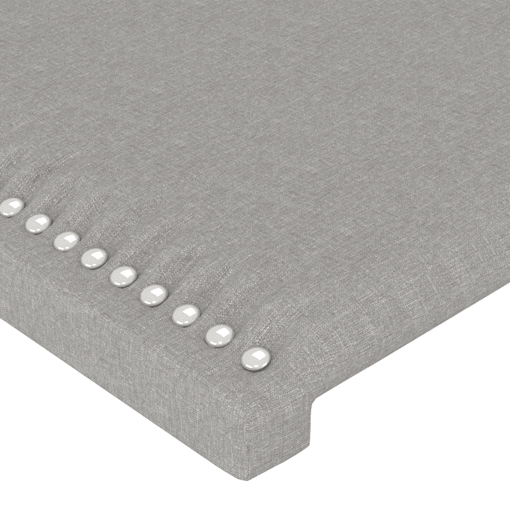 Boxspringbett mit Matratze Hellgrau 100x200 cm Stoff