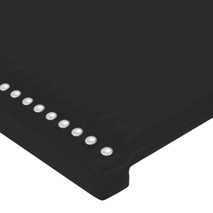 Boxspringbett mit Matratze Schwarz 90x190 cm Kunstleder