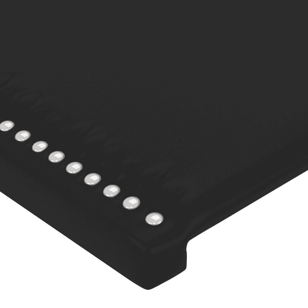 Boxspringbett mit Matratze Schwarz 100x200 cm Kunstleder