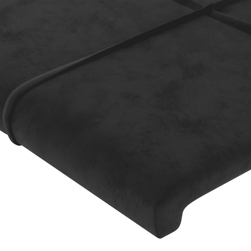 Boxspringbett mit Matratze Schwarz 180x200 cm Samt