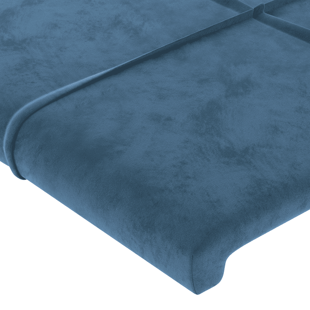 Boxspringbett mit Matratze Dunkelblau 100x200 cm Samt