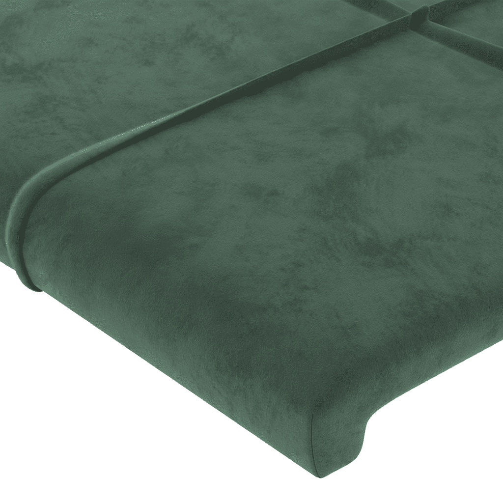 Boxspringbett mit Matratze Dunkelgrün 80x200 cm Samt