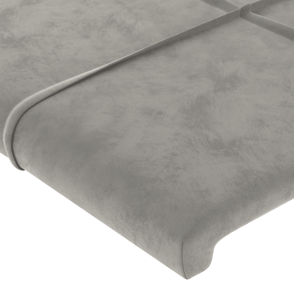 Boxspringbett mit Matratze Hellgrau 200x200 cm Samt