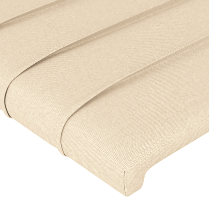 Boxspringbett mit Matratze Creme 80x200 cm Stoff