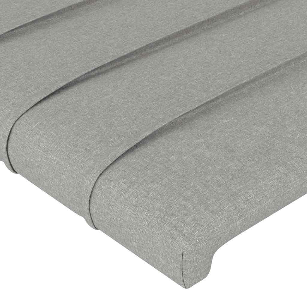 Boxspringbett mit Matratze Hellgrau 90x200 cm Stoff