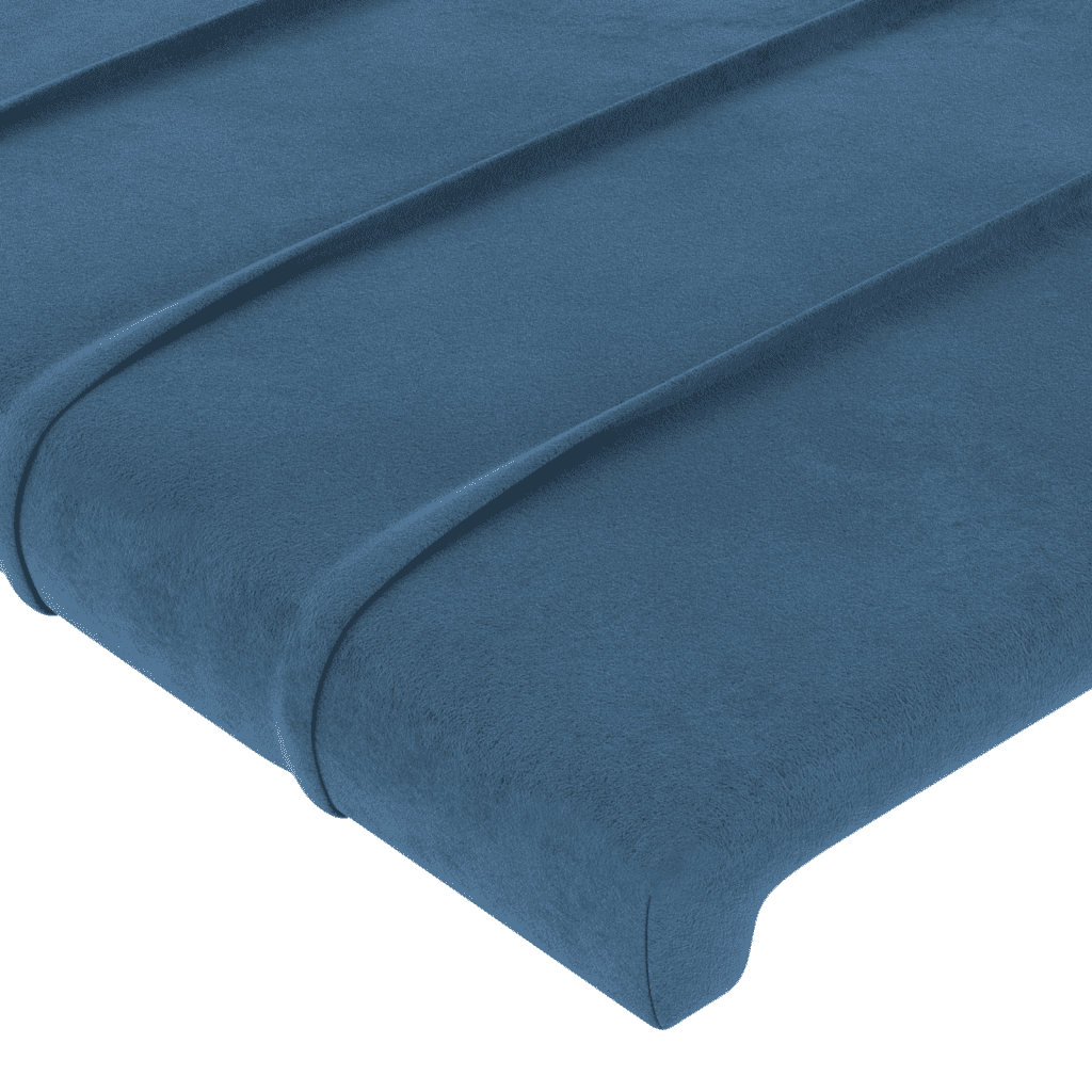 Boxspringbett mit Matratze Dunkelblau 90x190 cm Samt