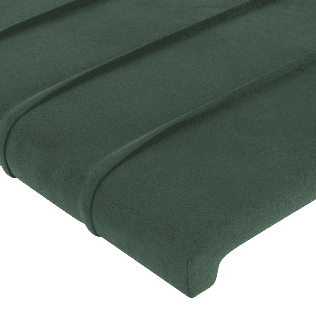 Boxspringbett mit Matratze Dunkelgrün 80x200 cm Samt