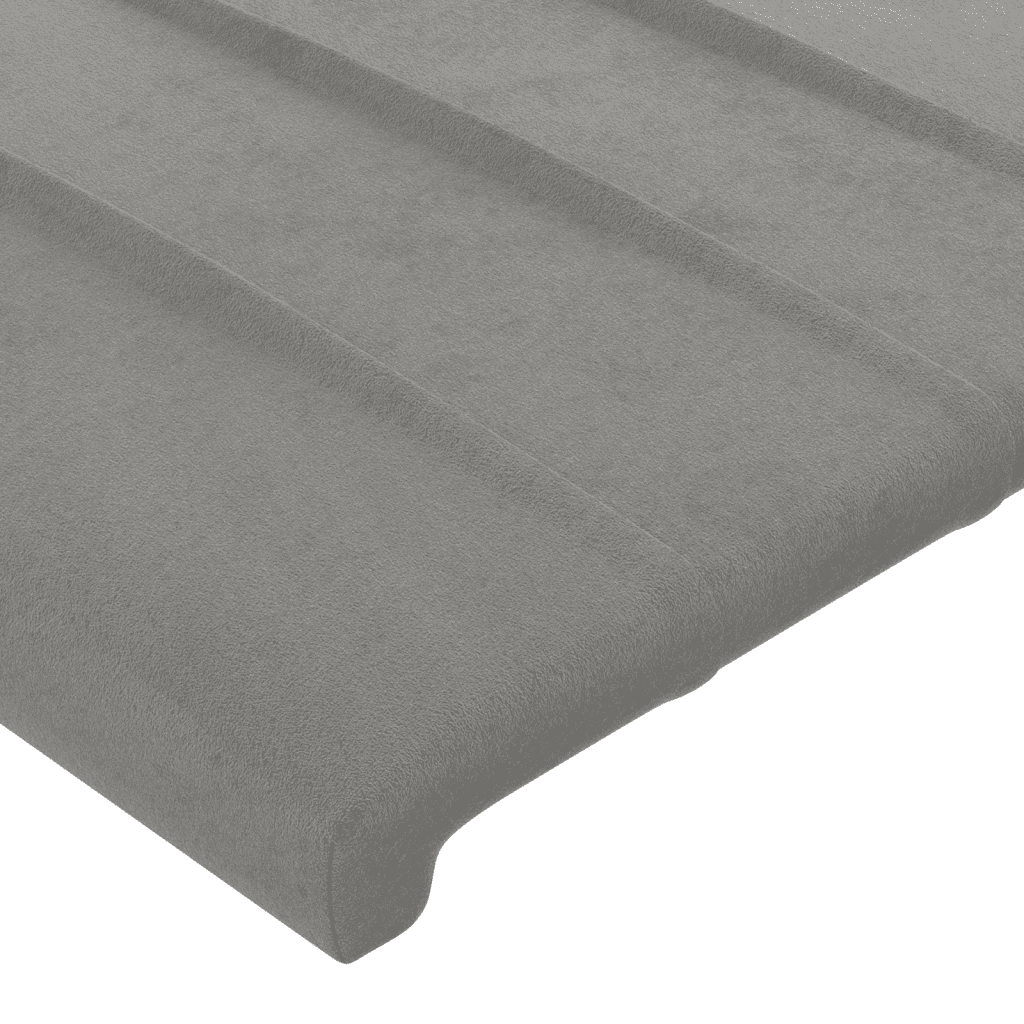 Boxspringbett mit Matratze Hellgrau 100x200 cm Samt