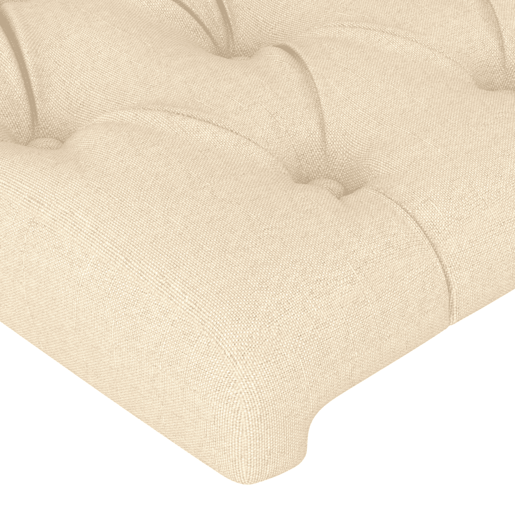 Boxspringbett mit Matratze Creme 80x200 cm Stoff