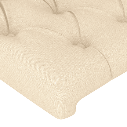 Boxspringbett mit Matratze Creme 100x200 cm Stoff