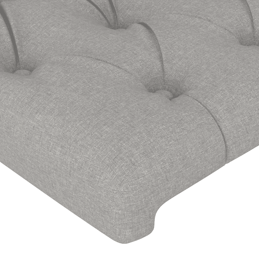 Boxspringbett mit Matratze Hellgrau 120x200 cm Stoff