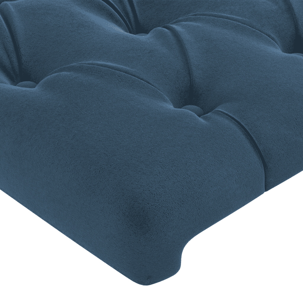 Boxspringbett mit Matratze Dunkelblau 80x200 cm Samt