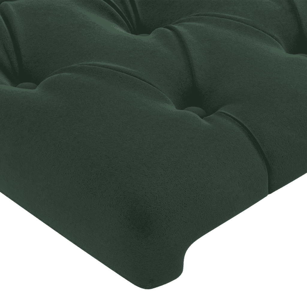 Boxspringbett mit Matratze Dunkelgrün 160x200 cm Samt