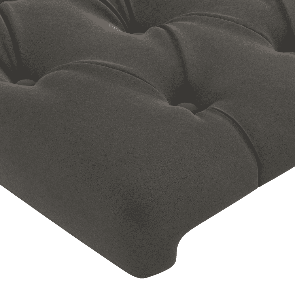 Boxspringbett mit Matratze Dunkelgrau 200x200 cm Samt