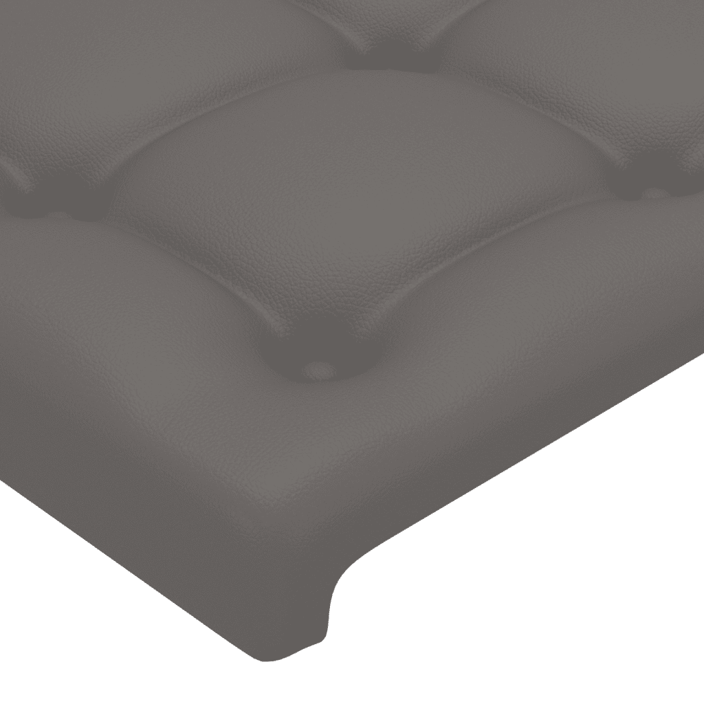 Boxspringbett mit Matratze Grau 90x200 cm Kunstleder