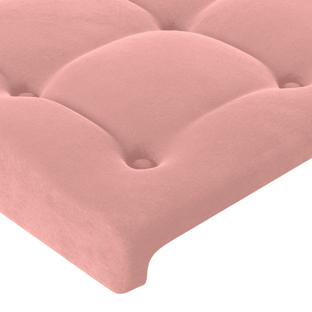 Boxspringbett mit Matratze Rosa 80x200 cm Samt