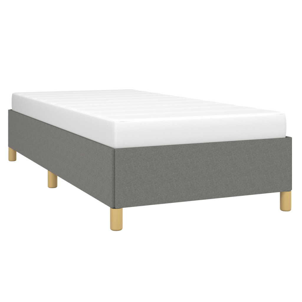 Bettgestell ohne Matratze Dunkelgrau 90x200 cm Stoff