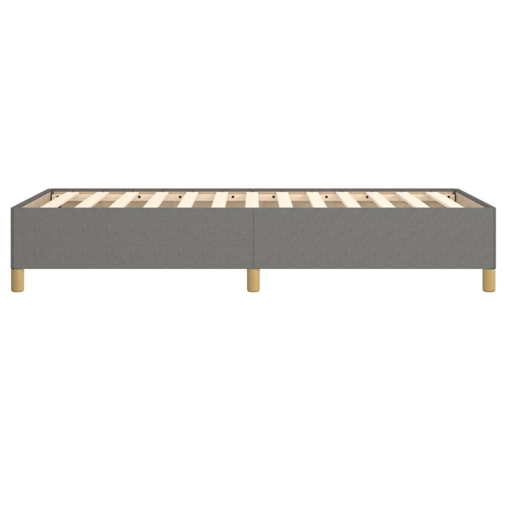 Bettgestell ohne Matratze Dunkelgrau 90x200 cm Stoff