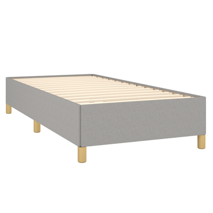 Bettgestell ohne Matratze Hellgrau 90x200 cm Stoff