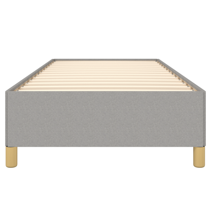 Bettgestell ohne Matratze Hellgrau 90x200 cm Stoff